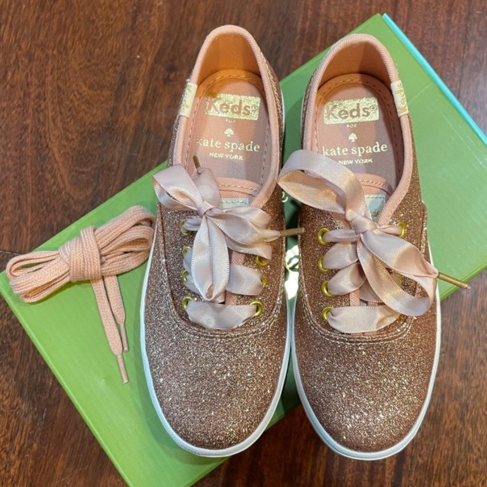 Keds x kate spade NY Champion Glitter Rose Gold